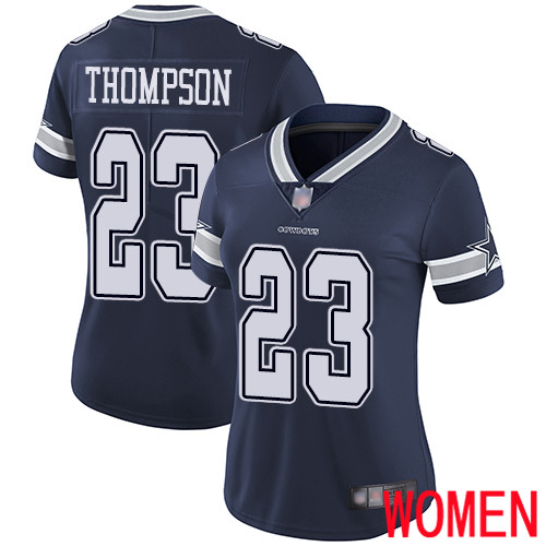 Women Dallas Cowboys Limited Navy Blue Darian Thompson Home 23 Vapor Untouchable NFL Jersey